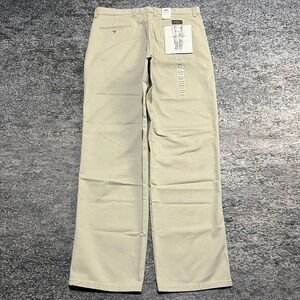 NWT Calvin Klein Pleated Chino Pants Mens 36x32 Beige Classic Fit